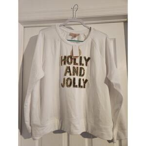 Philosophy NWT Womens Christmas Sweatship Holly And Jolly